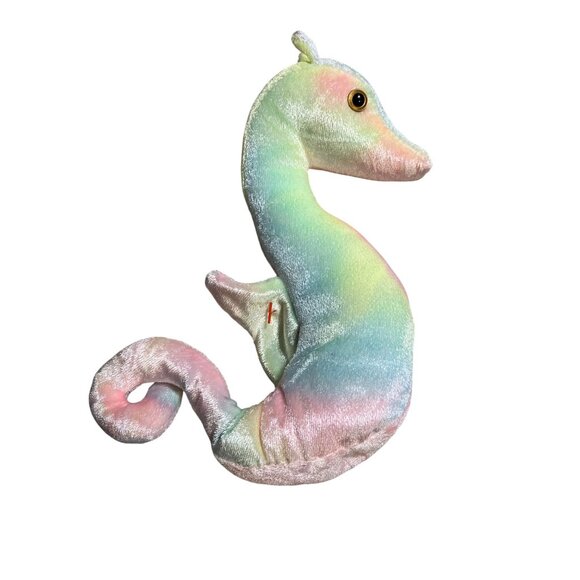 Ty Beanie Baby Neon Seahorse Plush Toy 1999 Pastel Collectible Stuffed Animal - Picture 9 of 12
